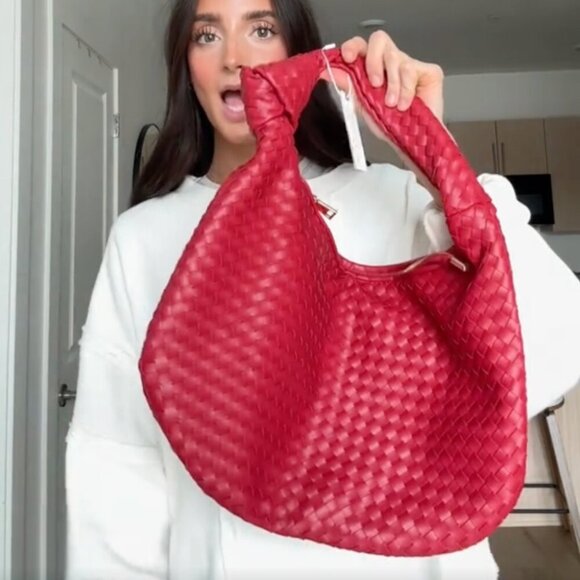 Anthropologie The Brigitte Satchel Purse Bag by Melie Bianco NWT Pink - Picture 2 of 8